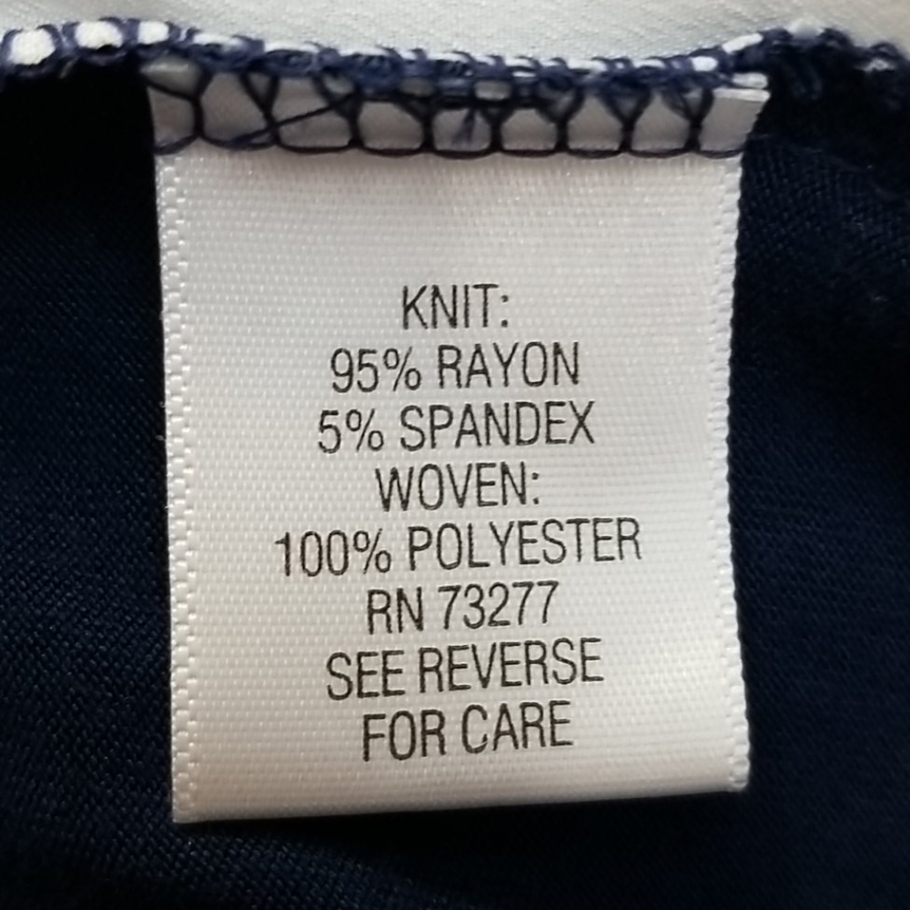 APT. 9 Paradise Graphic Blue & White Top, size M - Picture 5 of 5